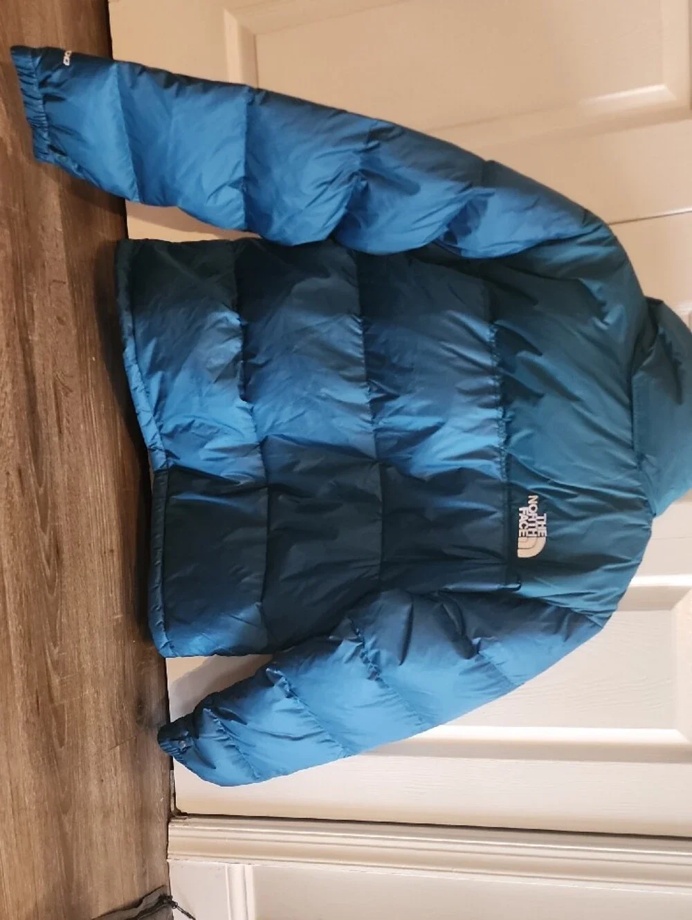 The North Face Mens Retro Blue Coral Puffer Nuptse Jacket